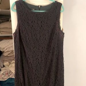 Talbots dress with lace overlay